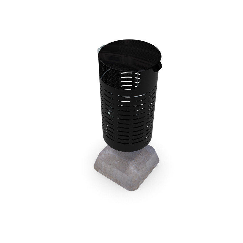 HAGS Waste Bin Örebro 25 L Standard - Freestanding (Colour: Black)