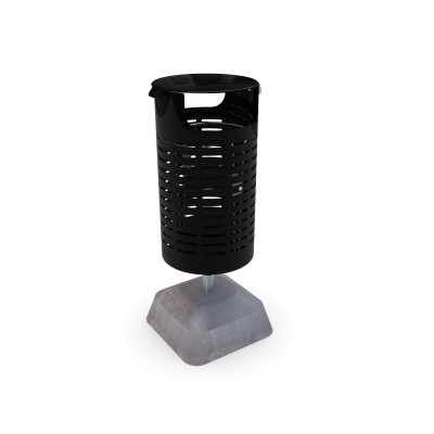 HAGS Waste Bin Örebro 25 L Standard - Freestanding (Colour: Black)