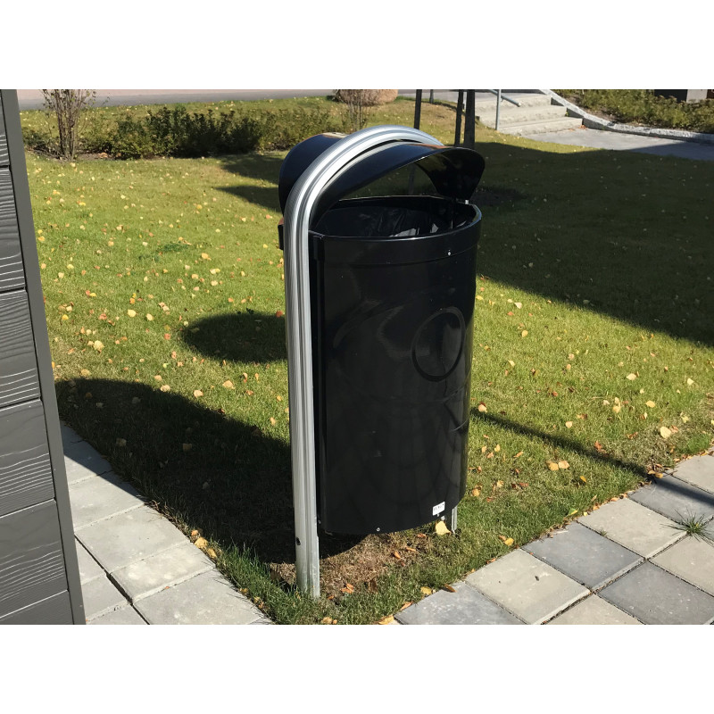 HAGS Waste Bin Ellipse 60 L Standard - Freestanding (Colour: Black)