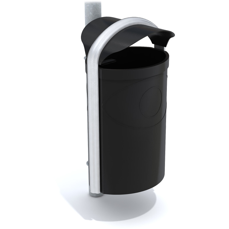 HAGS Waste Bin Ellipse 60 L Standard - Seat Post Mount (Colour: Black)