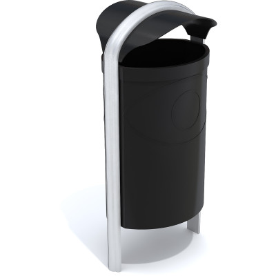 HAGS Waste Bin Ellipse 60 L Standard - For Burying (Colour: Black)