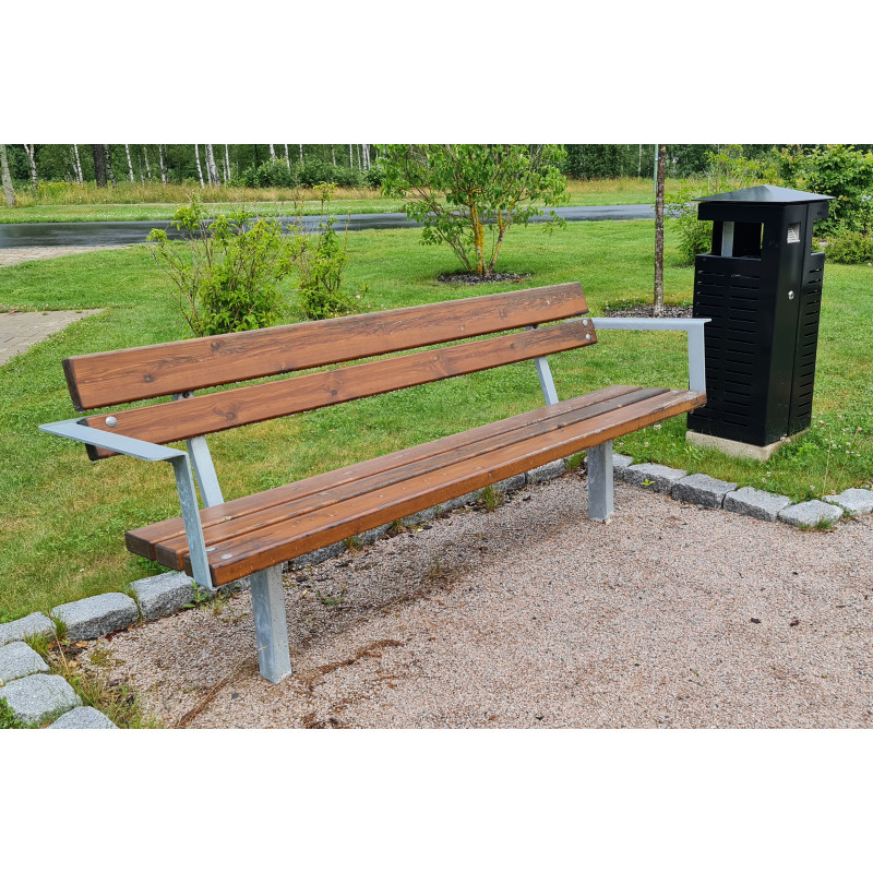 HAGS Nora Waste Bin with Ashtray Standard - Freestanding (Colour: Black)