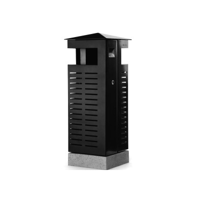HAGS Nora Waste Bin with Ashtray Standard - Freestanding (Colour: Black)