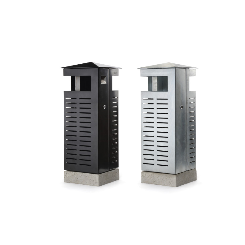 HAGS Nora Waste Bin with Ashtray Standard - for Burying (Colour: Black)