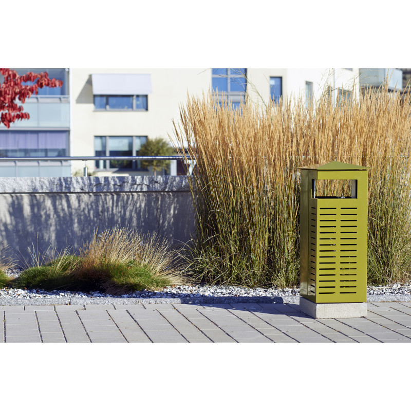 HAGS Nora Waste Bin Without Ashtray Standard - Freestanding (Colour: Galvanized)