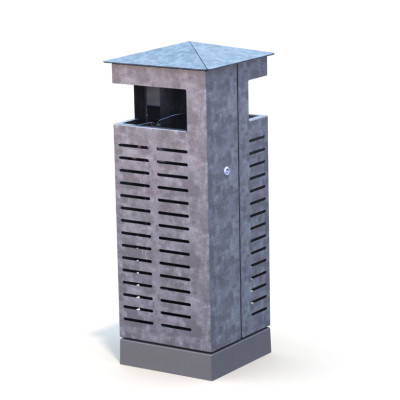 HAGS Nora Waste Bin Without Ashtray Standard - Freestanding (Colour: Galvanized)