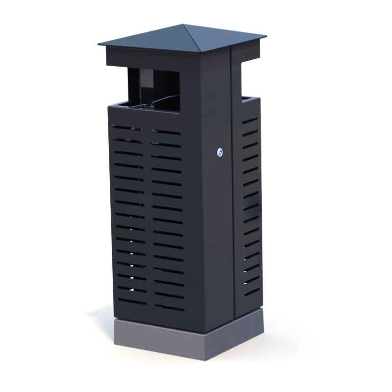 HAGS Nora Waste Bin Without Ashtray Standard - For Burying (Colour: Black)