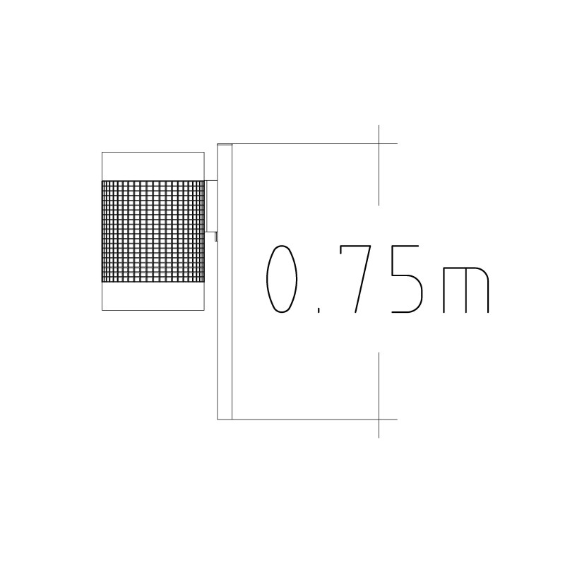 HAGS waste bin Oxel 25 L side post standard - for setting in concrete (colour: galvanized)