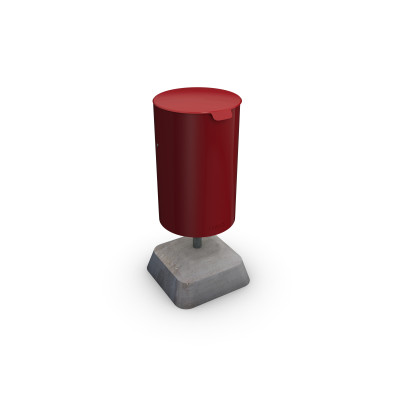 HAGS Waste Bin Poppel 25 L Standard - Freestanding (Colour: Red)