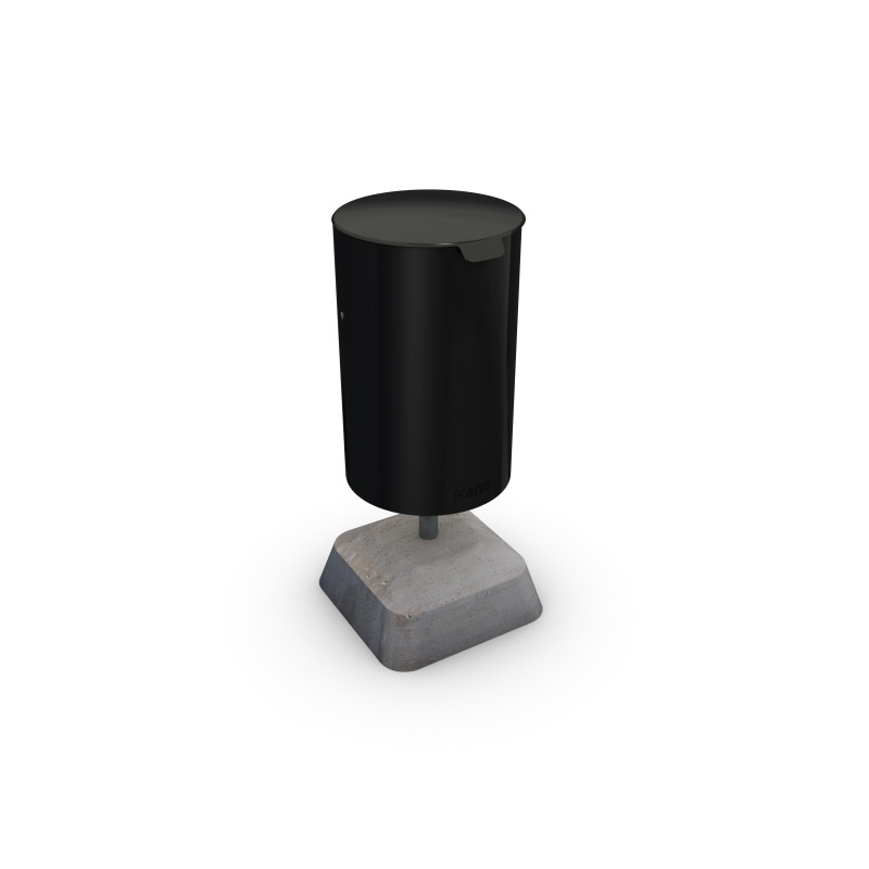 HAGS Waste Bin Poppel 25 L Standard - Freestanding (Colour: Black) Front view