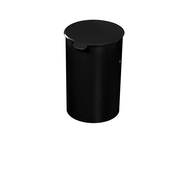 HAGS Waste Bin Poppel 25 L Standard - Wall and Post Mounting (Colour: Black)