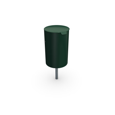HAGS Waste Bin Poppel 25 L Standard - For Concreting (Colour: Green)