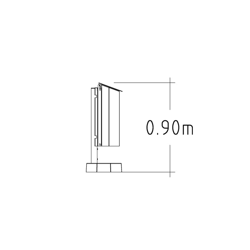HAGS Rosen 40 L Waste Bin with Concrete Foot Freestanding Standard (Color: Galvanized) (8059336)