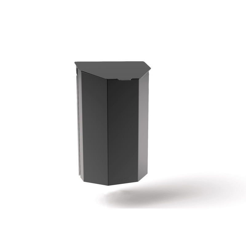 HAGS Rosen 40 L Waste Bin Wall and Post Mounting Standard Front view