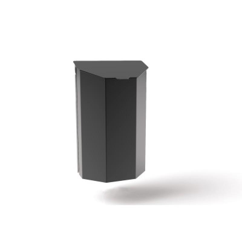 HAGS Rosen 40 L Waste Bin Wall and Post Mounting Standard (Color: Black) (8049774)
