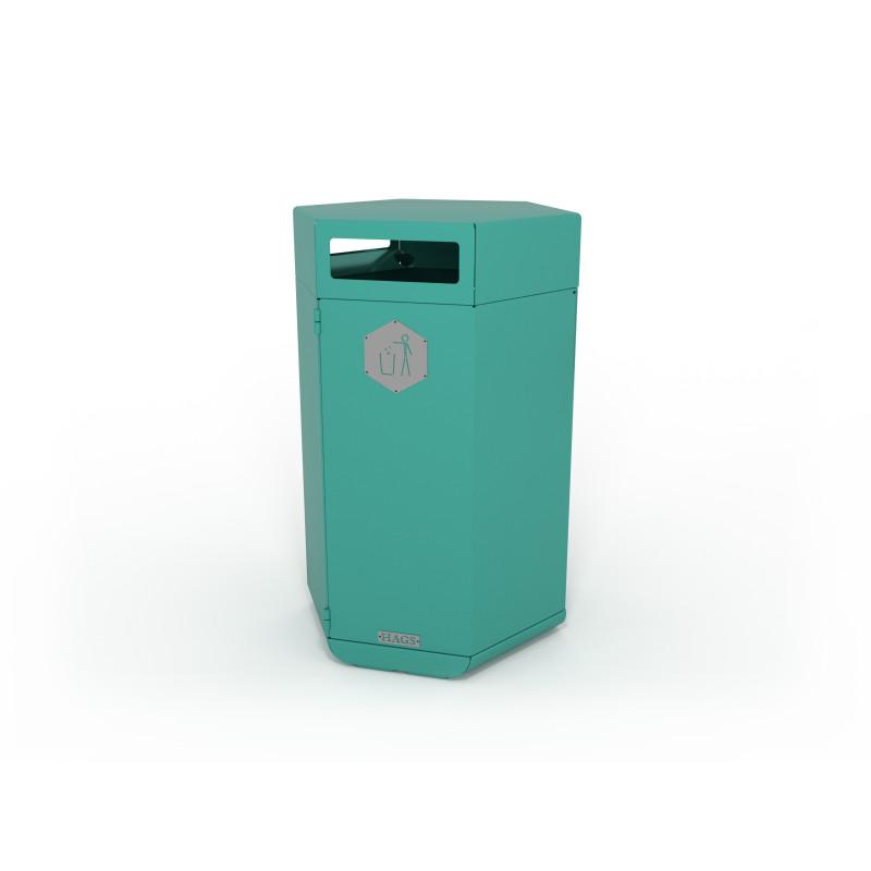 HAGS Rosenlund Standard Waste Bin 180 Liter (Color: Green/Cream White) (8080296)