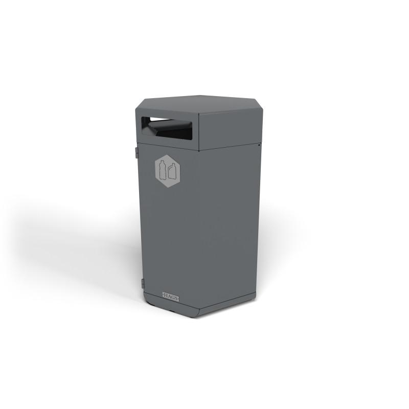 HAGS Rosenlund Standard Plastic Recycling Waste Bin 180 Liter (Color: Dark Grey) (8081808)