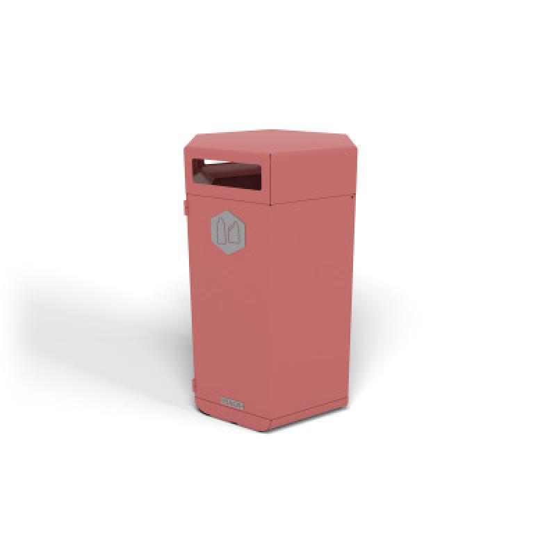 HAGS Rosenlund Standard Plastic Recycling Waste Bin 180 Liter (Color: Red) (8081809)
