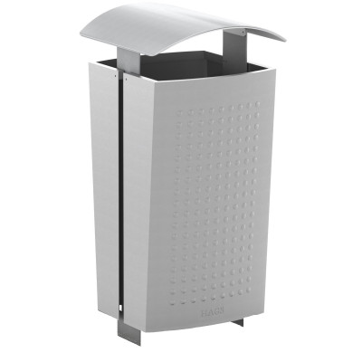 HAGS Waste Bin Sergel 140 L Standard - For Burying (Colour: Galvanized)