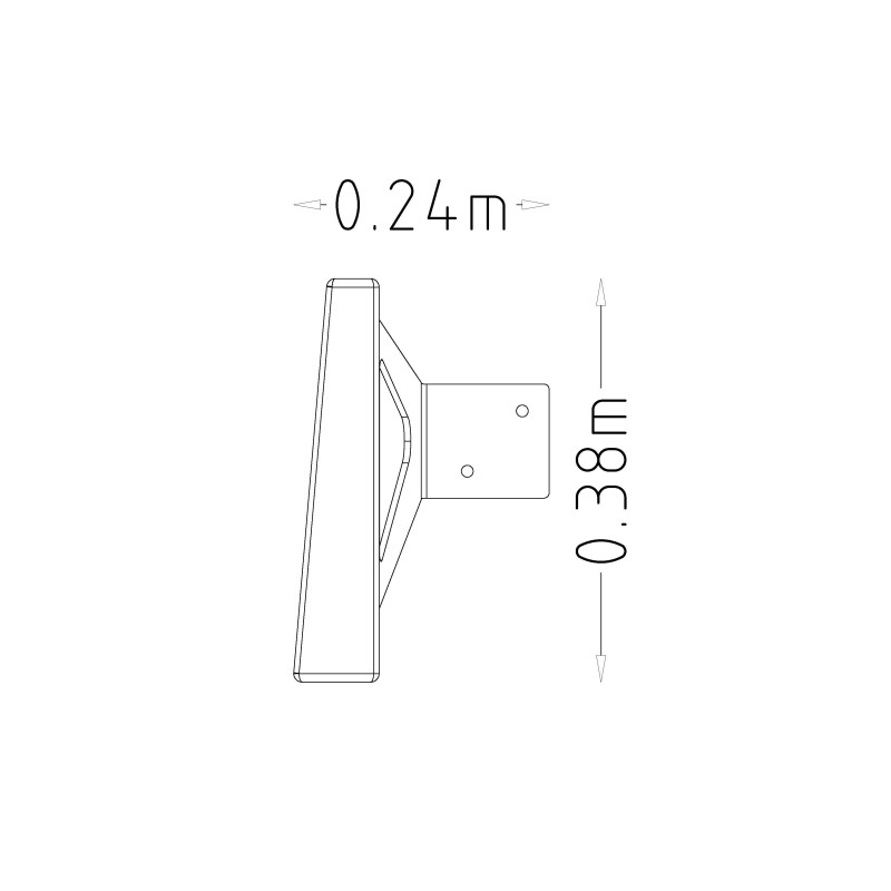 HAGS armrest Gripenberg/Djurgarden 2 pieces standard (color: dark brown/galvanized)