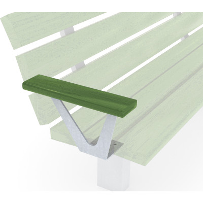 HAGS armrest Gripenberg/Djurgarden 2 pieces standard (color: green/galvanized)
