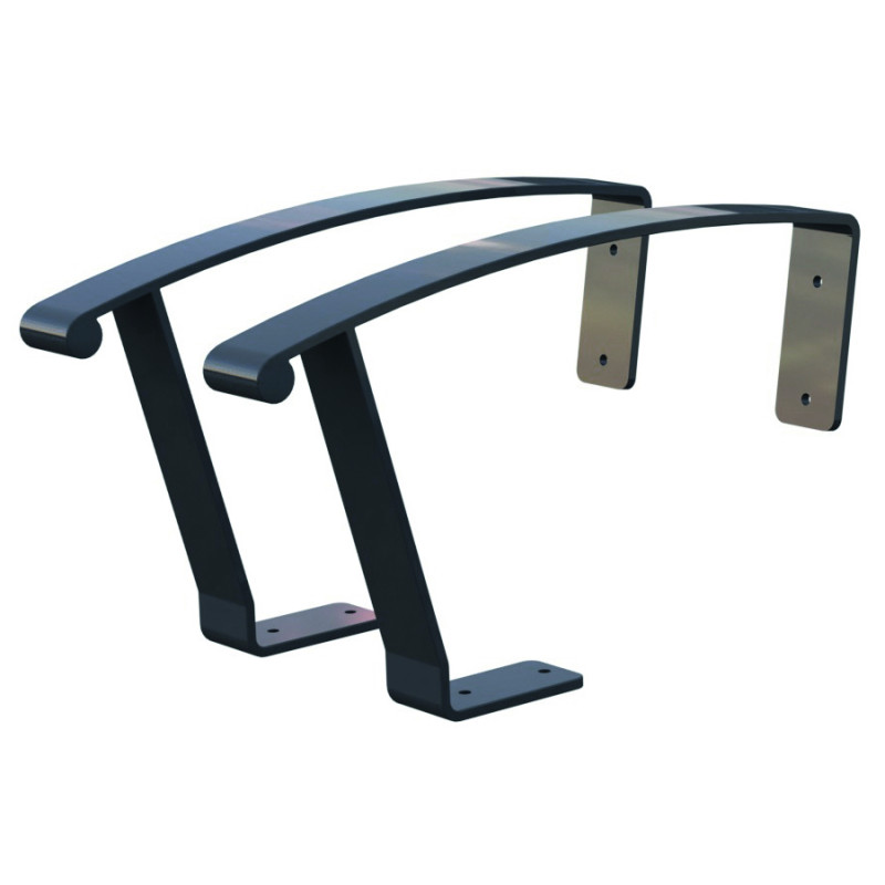 HAGS Armrest Park Bench Sofiero Pack of 2 Standard (Colour: Black)