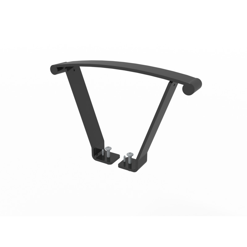 HAGS Armrest Park Bench Sofiero Pack of 2 Standard (Colour: Black) Front view
