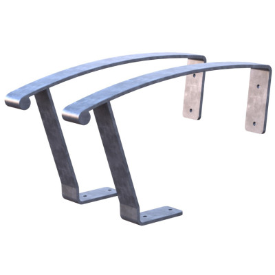 HAGS Armrest Park Bench Sofiero Set of 2 Standard (Colour: Galvanized)