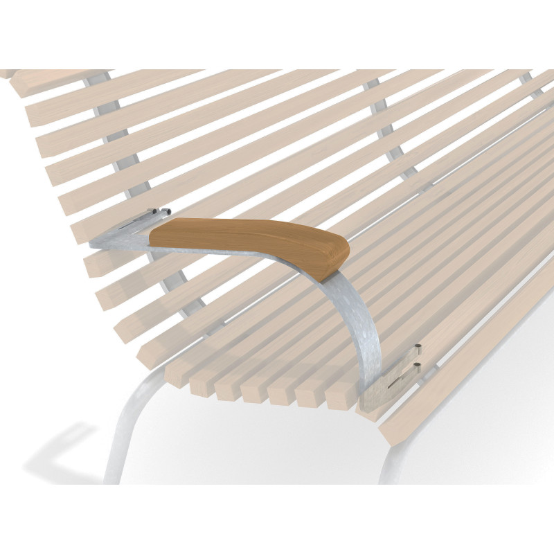 HAGS Armrest Stockholm 2 pieces standard Front view