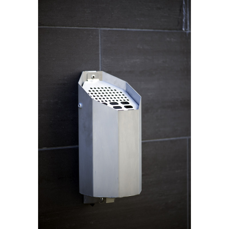 HAGS Ashtray Asken Stainless Steel with Hood Standard - Wall Mount (Colour: Stainless Steel)