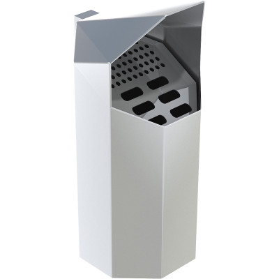 HAGS Ashtray Asken Stainless Steel with Hood Standard - Wall Mount (Colour: Stainless Steel)