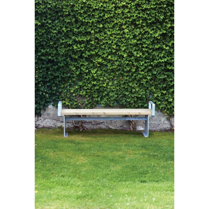 HAGS Birka Hardwood Standard Bench (Color: Galvanized | Hardwood) (8003218)