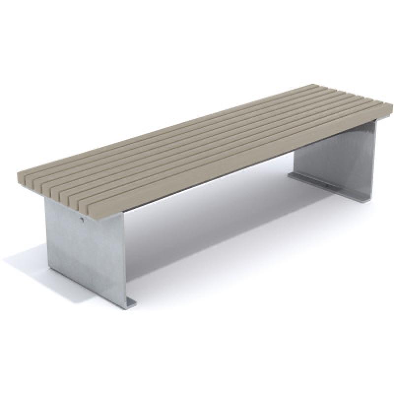 HAGS Birka Standard Bench (Color: Silver Grey/Galvanized) (8037083)