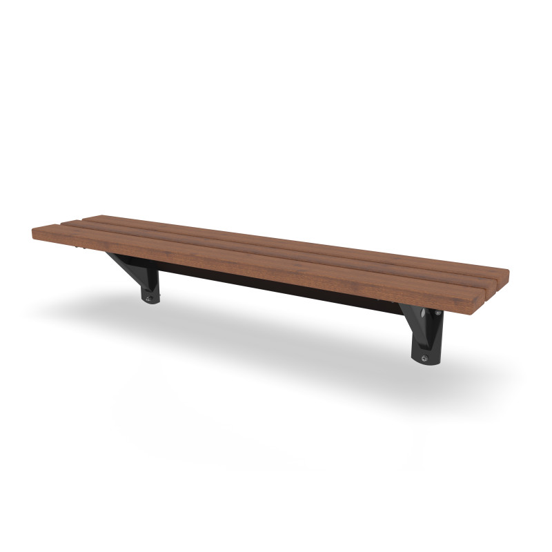 HAGS Ekeby Bench with Wall Mounting Standard (Color: Dark Brown/Black) (8098581)