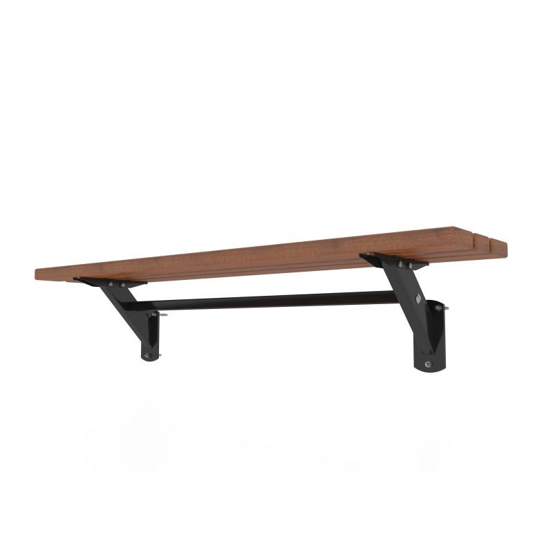 HAGS Ekeby Bench with Wall Mounting Standard (Color: Dark Brown/Black) (8098581)