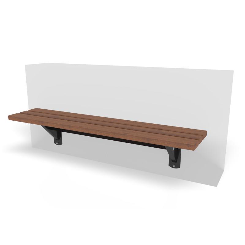 HAGS Ekeby Bench with Wall Mounting Standard (Color: Dark Brown/Black) (8098581)