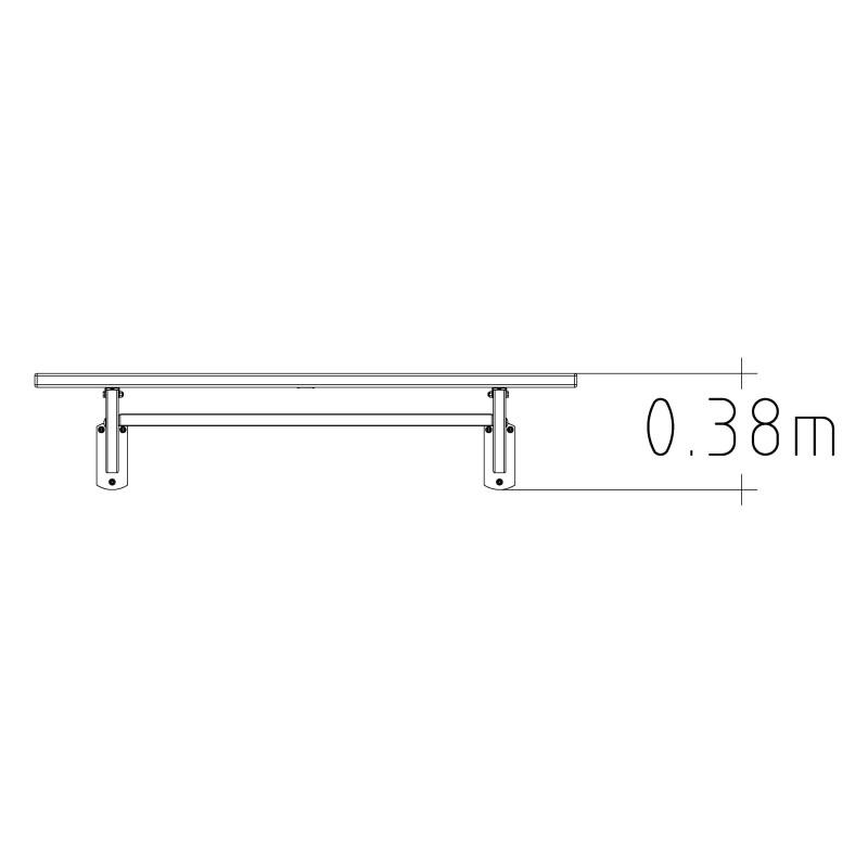 HAGS Ekeby Bench with Wall Mounting Standard (Color: Dark Brown/Black) (8098581)