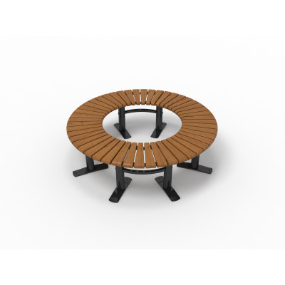 HAGS Bench Rondell 360° Sofiero Standard - Freestanding (Colour: Dark Brown/Black)