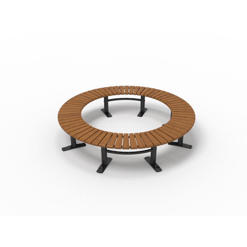HAGS Bench Rondell 360° Sofiero Standard - Freestanding (Colour: Dark Brown/Black)