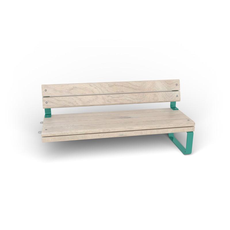 HAGS Rosenlund Standard Modular Bench 1 Side with Backrest (Color: Green) (8080187)