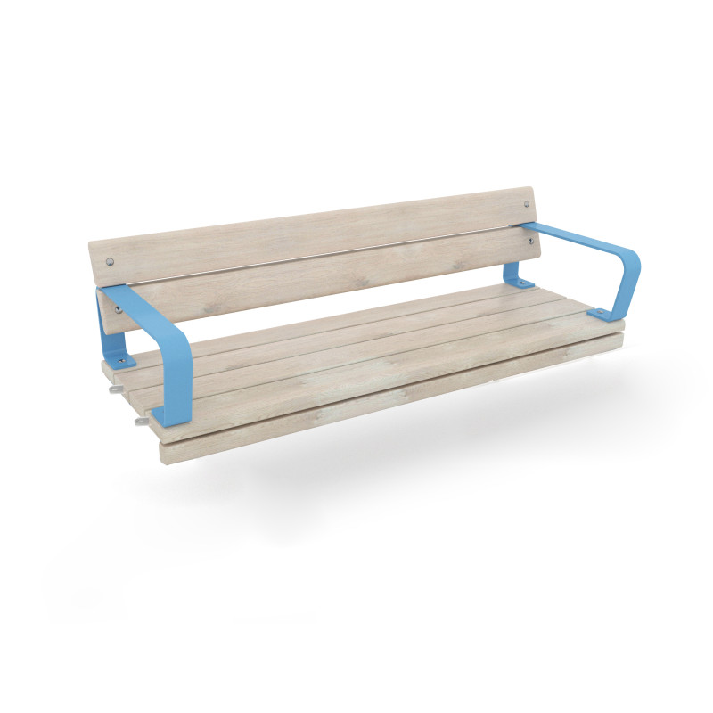 HAGS Rosenlund Standard Modular Bench 2 Sides with Armrests and Backrest Front view