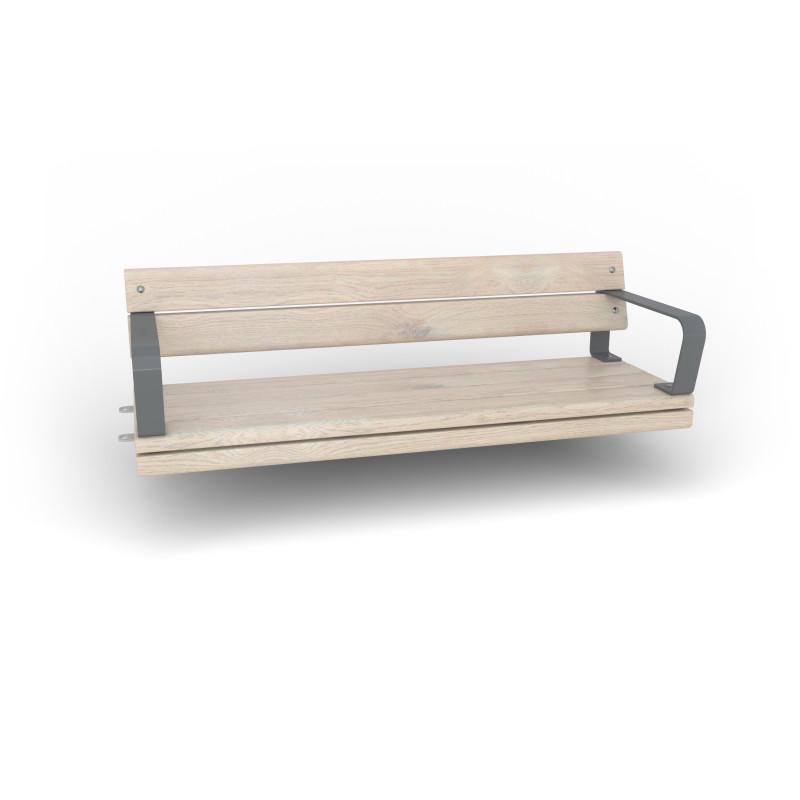 HAGS Rosenlund Standard Modular Bench 2 Sides with Armrests and Backrest (Color: Grey) (8080214)