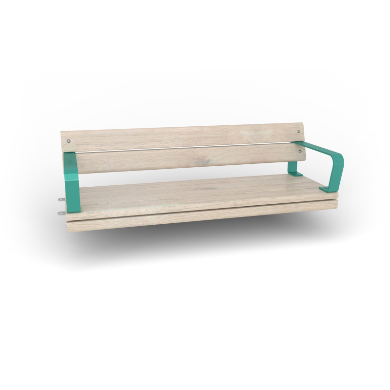 HAGS Rosenlund Standard Modular Bench 2 Sides with Armrests and Backrest (Color: Green) (8080212)