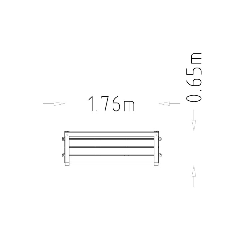 HAGS Rosenlund Standard Modular Bench 2 Sides with Armrests and Backrest (Color: Green) (8080212)