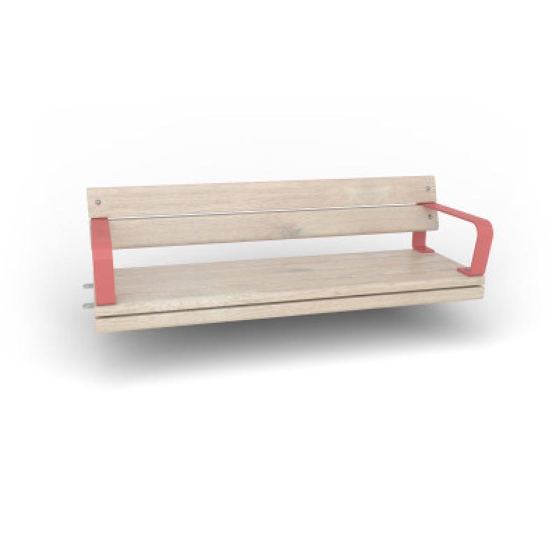 HAGS Rosenlund Standard Modular Bench 2 Sides with Armrests and Backrest (Color: Red) (8080211)