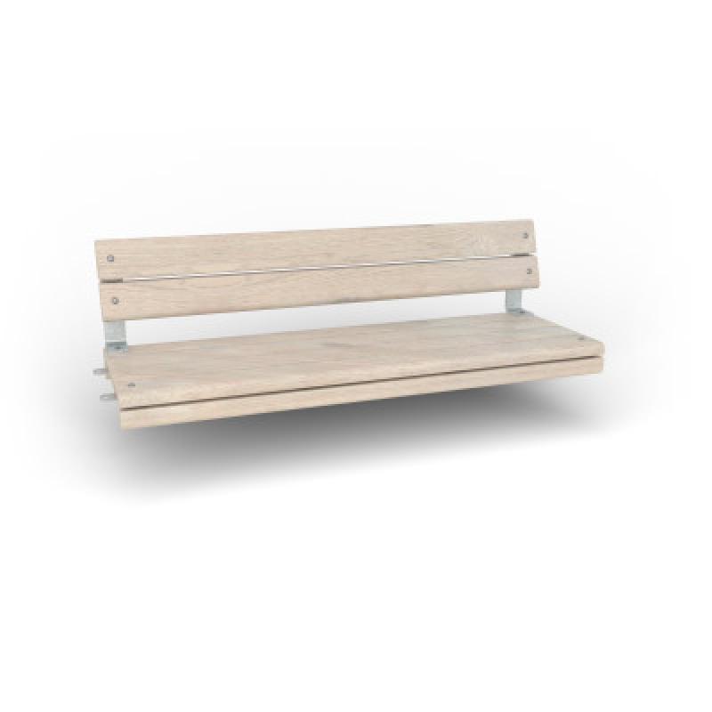HAGS Rosenlund Standard Modular Bench 2 Sides with Backrest (Color: Galvanized) (8080198)