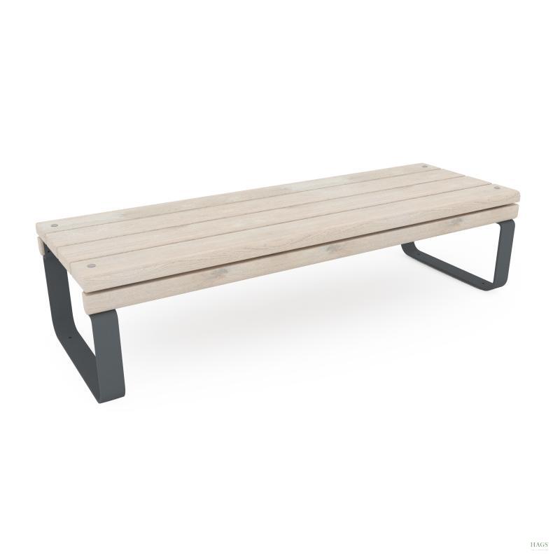HAGS Rosenlund Standard Park Bench (Color: Grey / Material: Wood) (8077094)