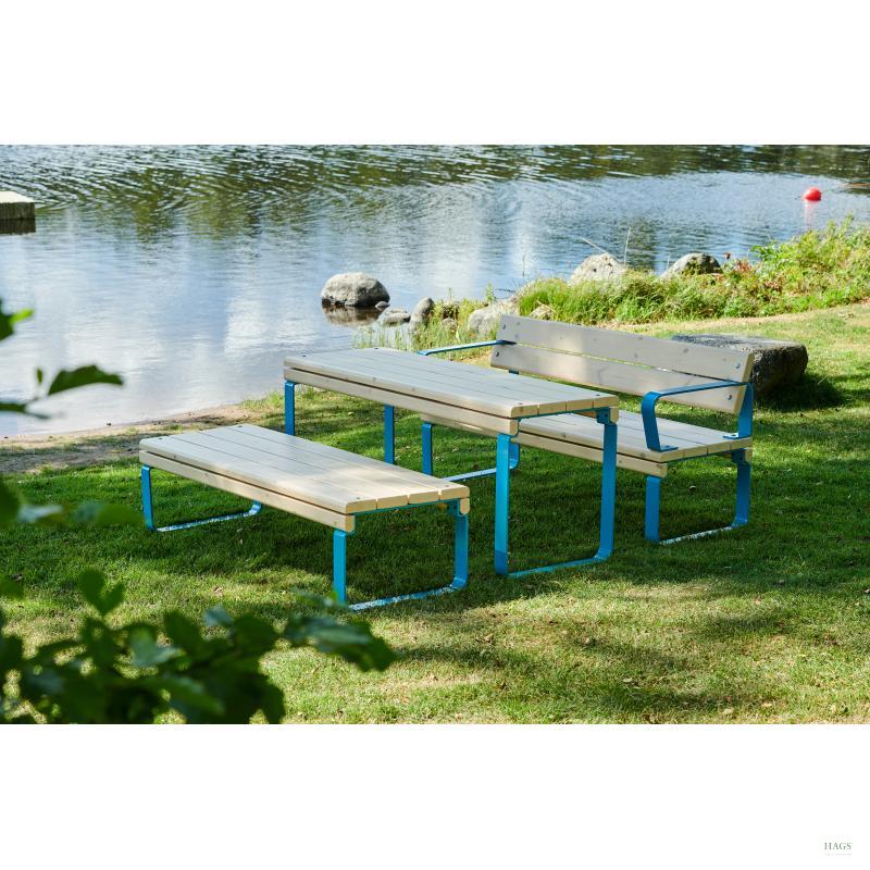 HAGS Rosenlund Standard Park Bench (Color: Green / Material: Wood) (8076977)