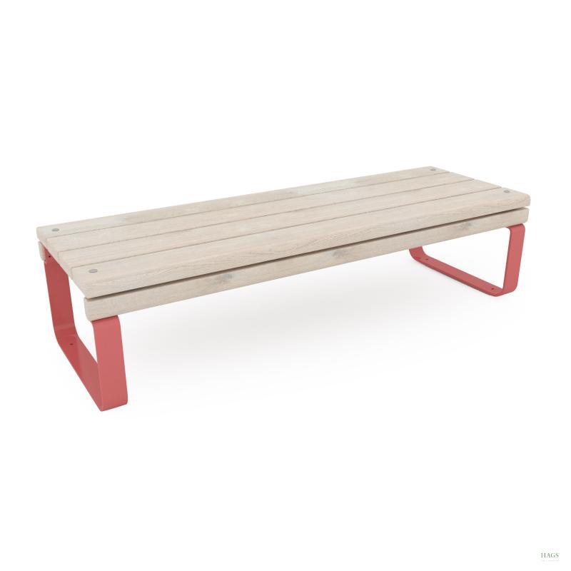 HAGS Rosenlund Standard Park Bench (Color: Red / Material: Wood) (8076975)