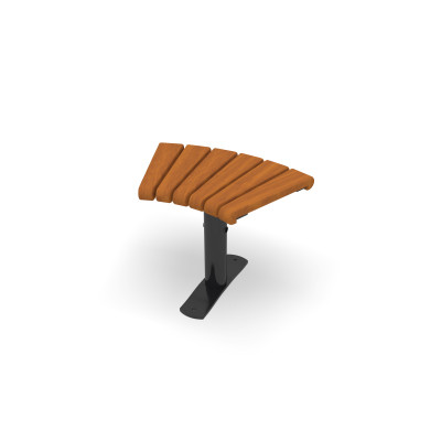 HAGS Bench Sofiero Smart 45° Hardwood Standard - Freestanding (Colour: Black)
